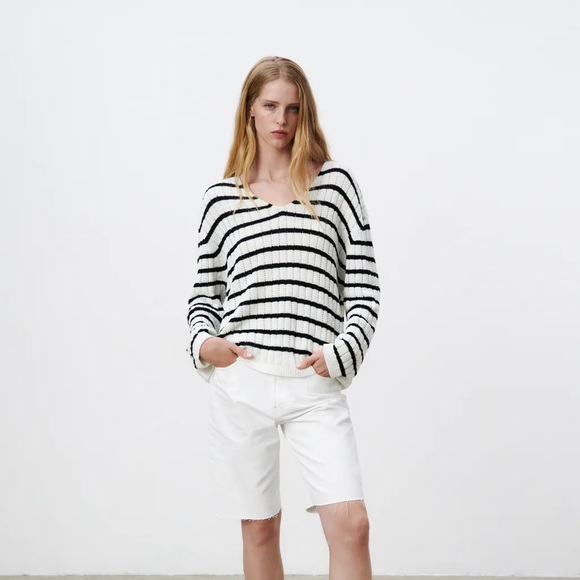 Zara linen blend knit sweater - Picture 3 of 10